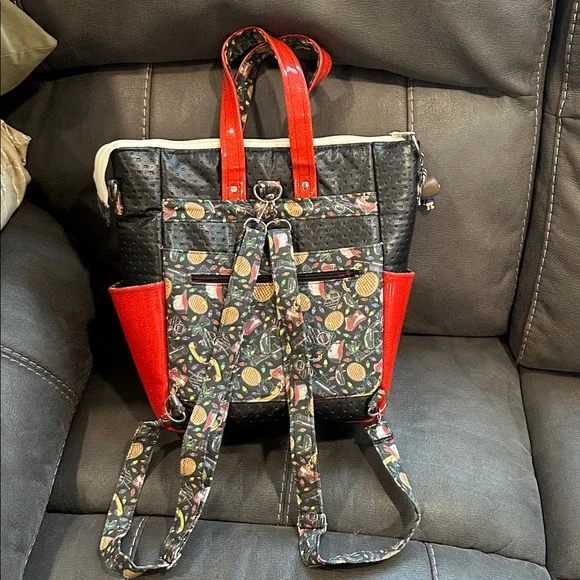 Mouth Breather Tote Bag with Red and Black Accents - Picture 2 of 4